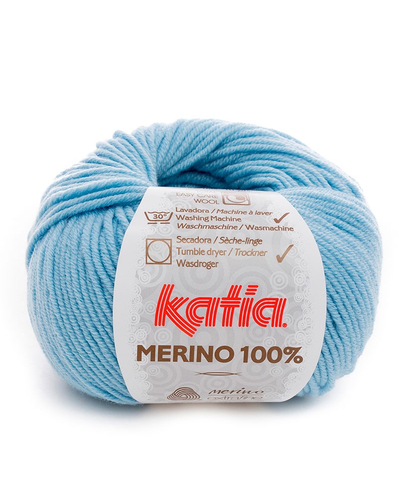 KATIA LANA MERINO 100% N 08 AZUL CELESTE