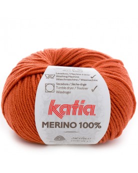 KATIA LANA MERINO 100% N 20 NARANJA INTENSO
