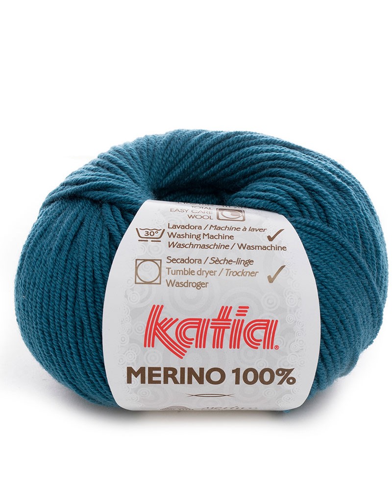 KATIA LANA MERINO 100% N 34 AZUL VERDOSO