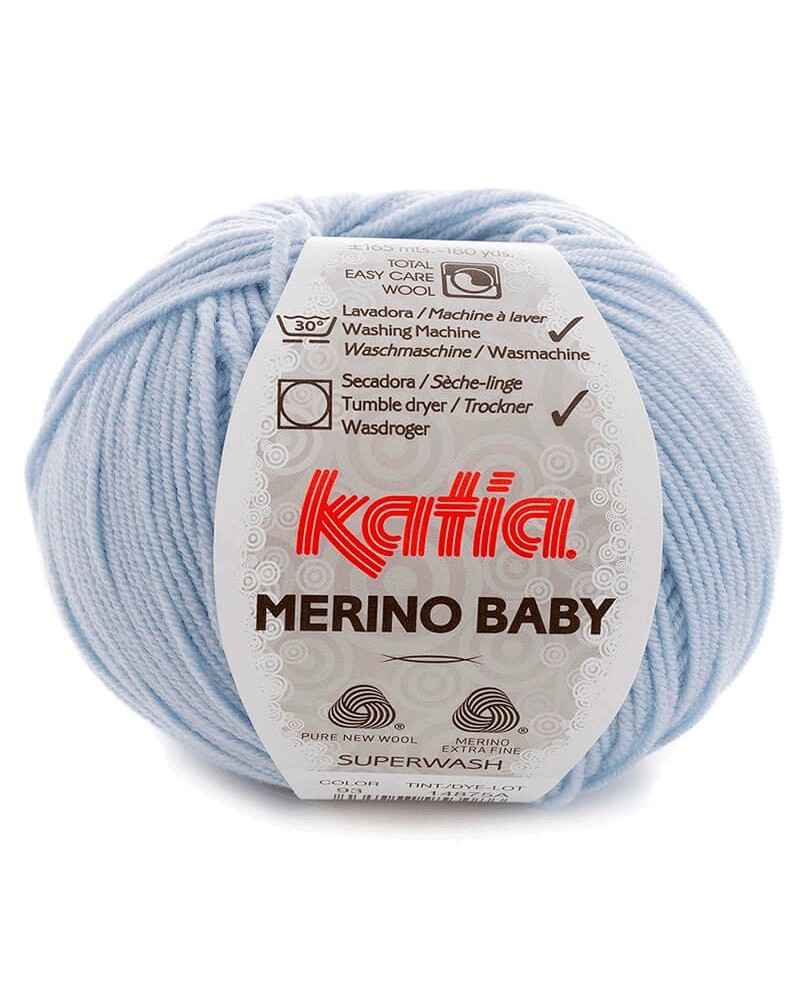 KATIA LANA MERINO BABY N 93 AZUL CELESTE