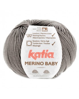 KATIA LANA MERINO BABY N 95 GRIS PERLA