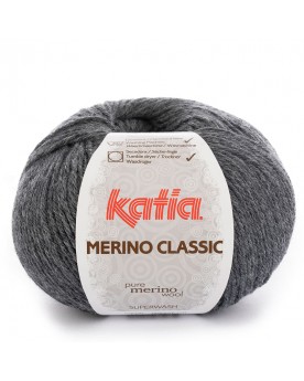 LANA KATIA  MERINO CLASSIC N 14 GRIS MUY OSCURO