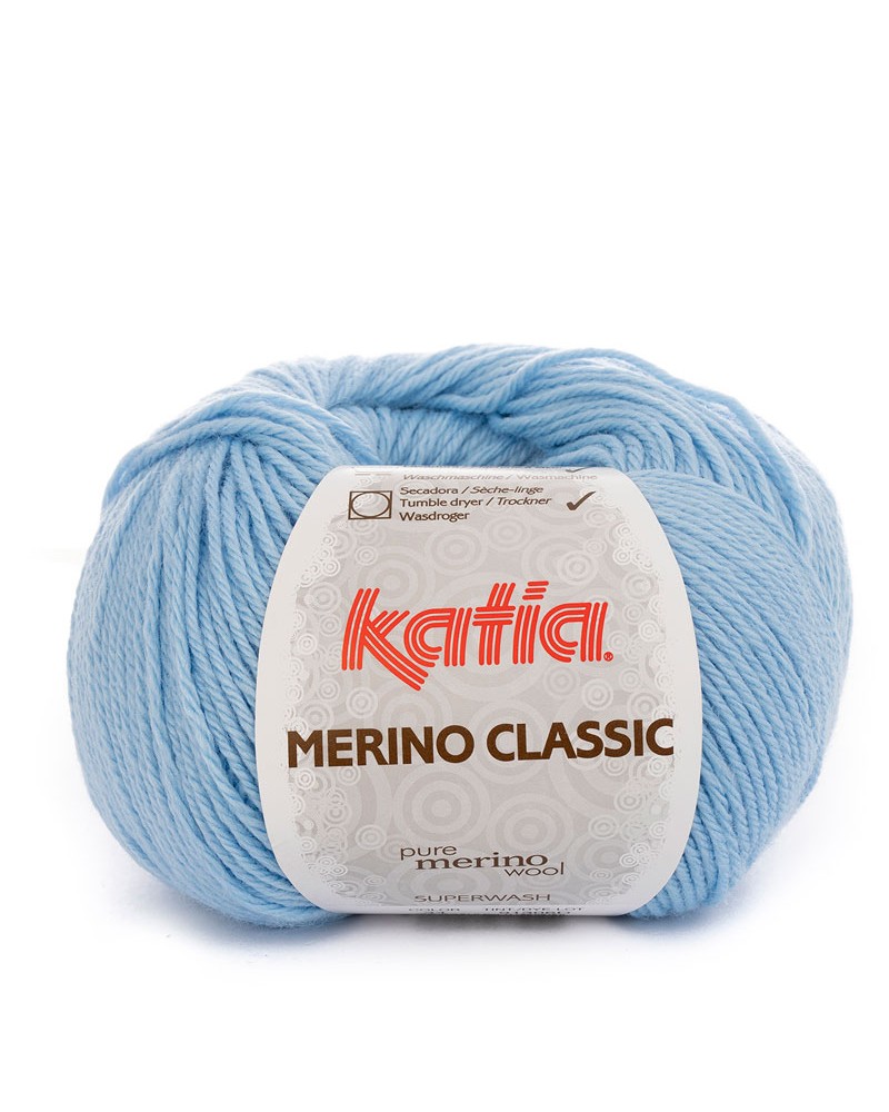 LANA KATIA MERINO CLASSIC N 34 AZUL CELESTE LANA KATIA MERINO CLASSIC N 34 AZUL CELESTE