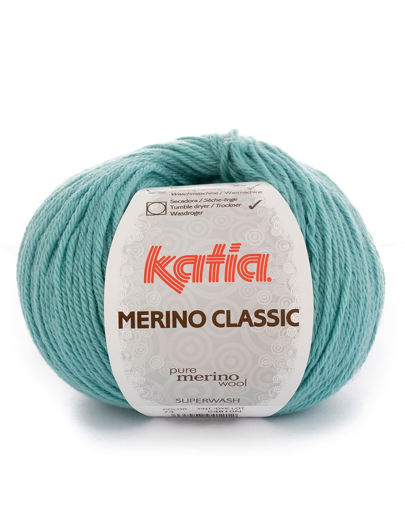 LANA KATIA MERINO CLASSIC N 73 AZUL AGUA LANA KATIA MERINO CLASSIC N 73 AZUL AGUA