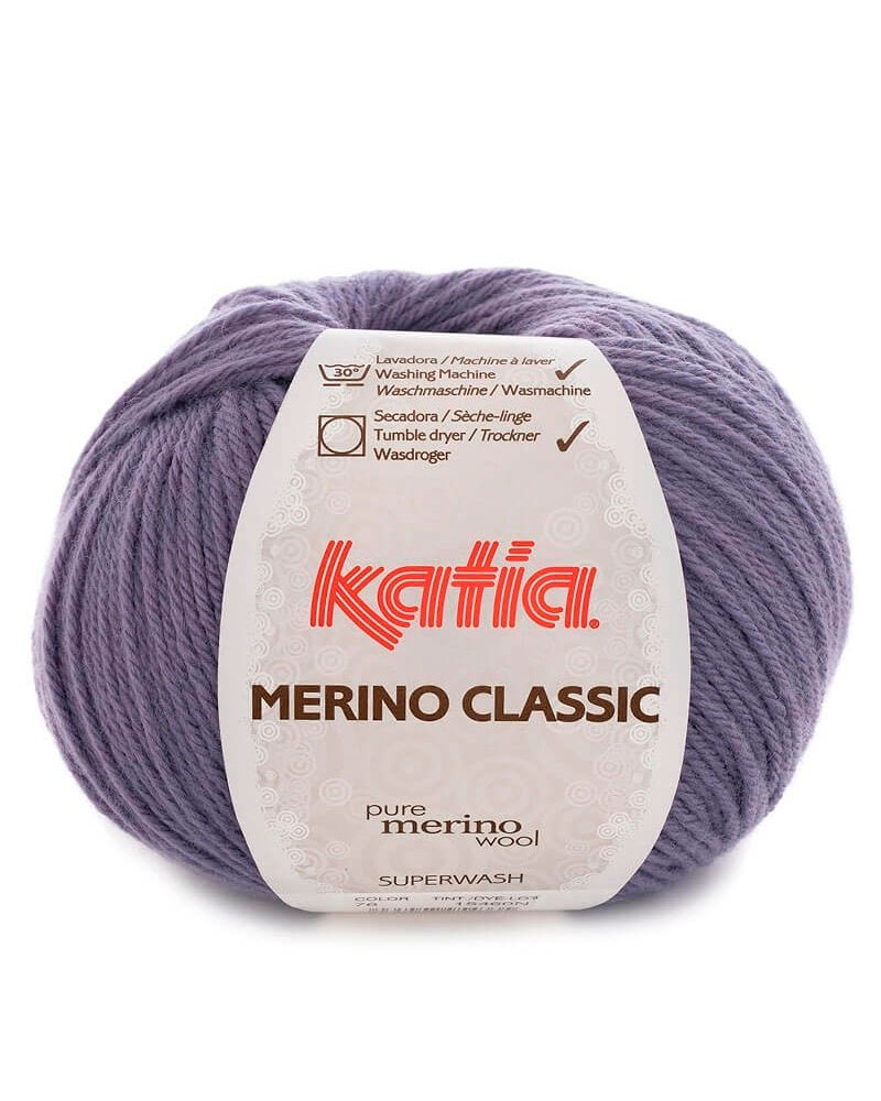 LANA KATIA MERINO CLASSIC N 76 LILA LANA KATIA MERINO CLASSIC N 76 LILA