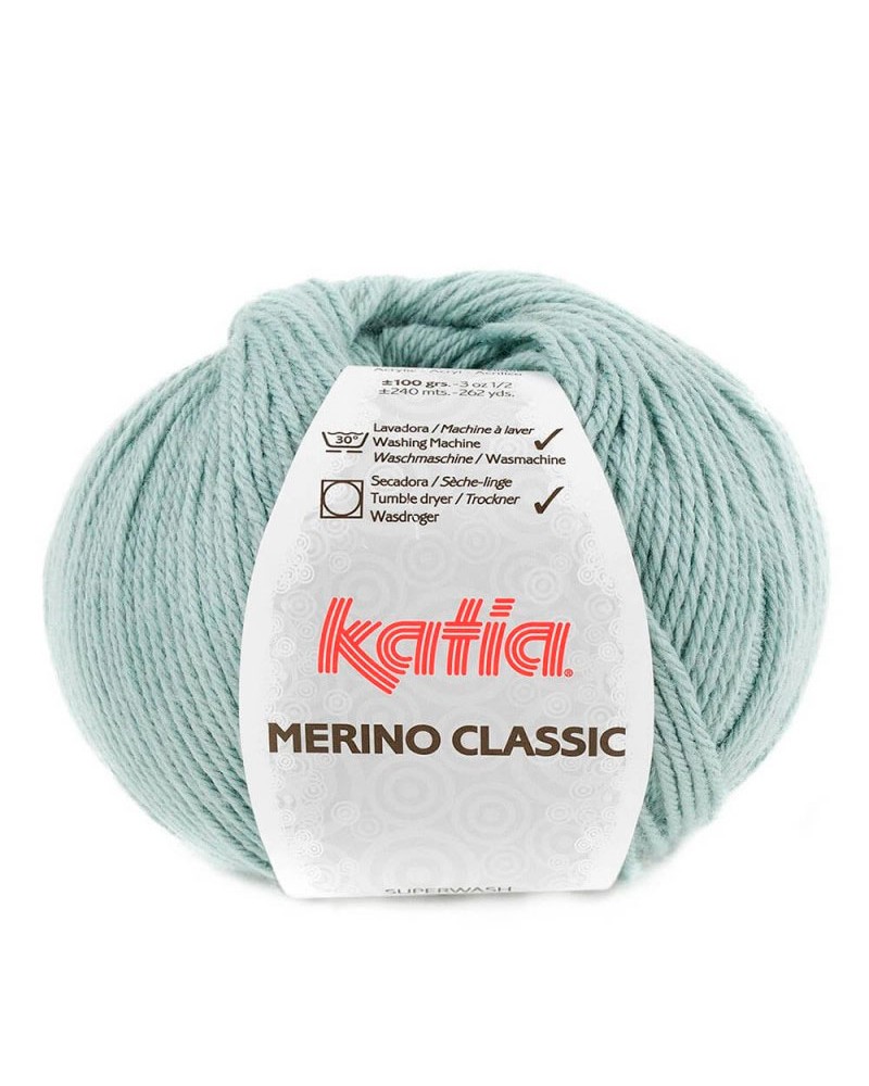 LANA KATIA MERINO CLASSIC N 80 VERDE BLANQUECINO LANA KATIA MERINO CLASSIC N 80 VERDE BLANQUECINO