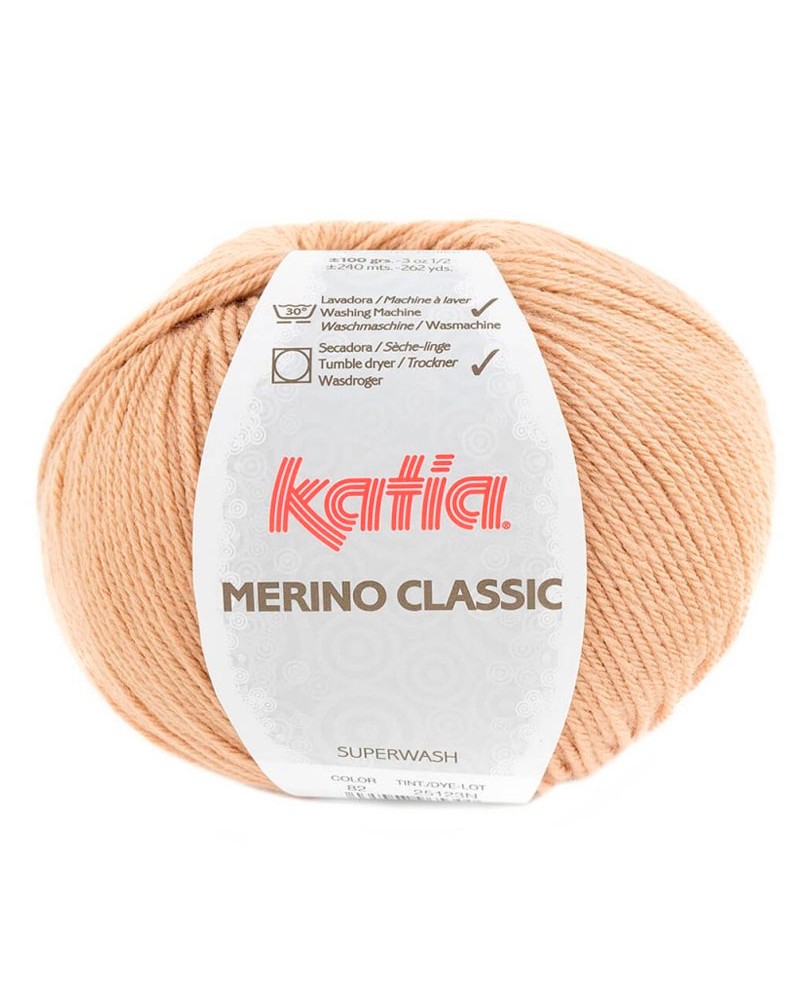 LANA KATIA  MERINO CLASSIC N 82 NARANJA SALMON