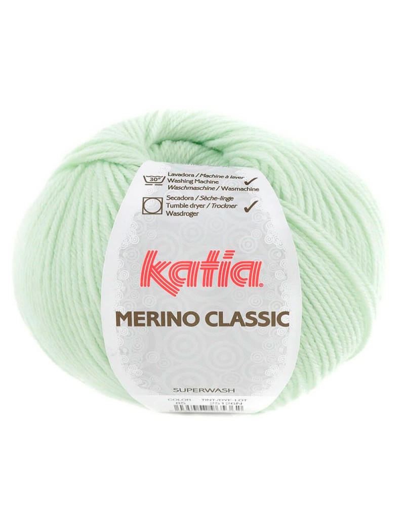 LANA KATIA MERINO CLASSIC N 85 VERDE MUY CLARO LANA KATIA MERINO CLASSIC N 85 VERDE MUY CLARO