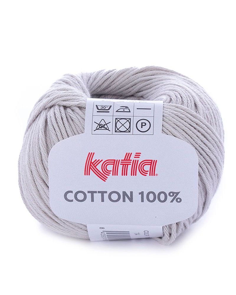 KATIA ALGODÓN COTTON 100% 14 GRIS CLARO PERLADO