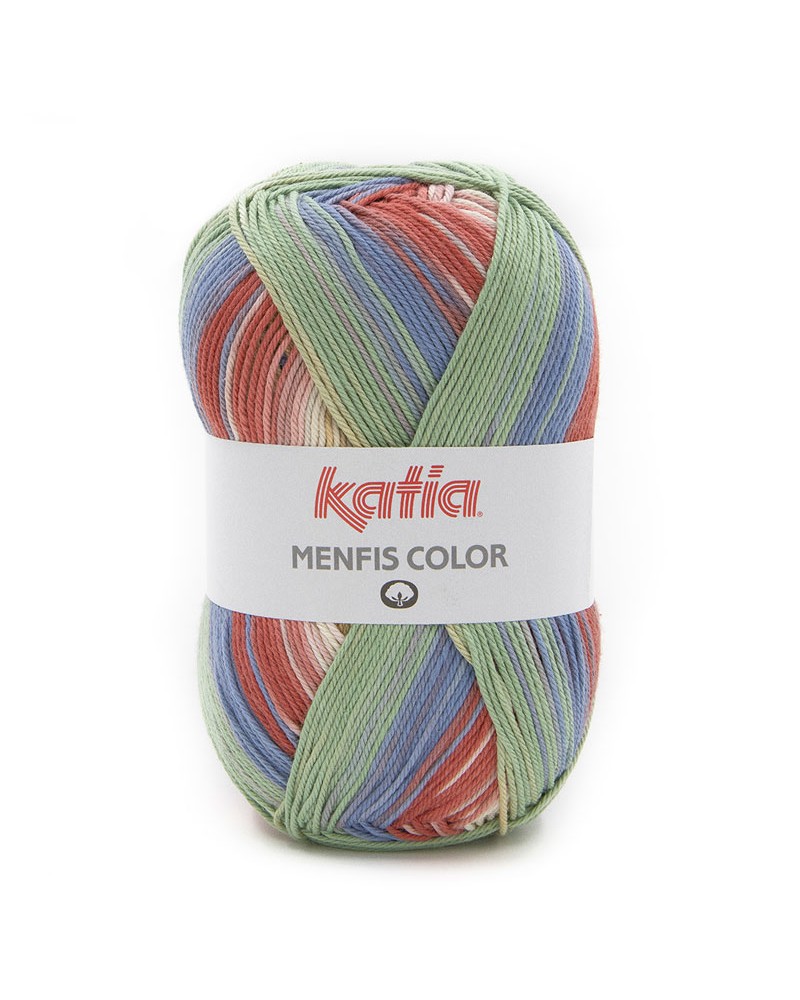 KATIA MENFIS COLOR 114 - BEIGE-AZUL VERDOSO-ROJO