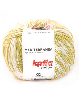 KATIA MEDITERRANEA 307 - AMARILLO LIMÓN-CORAL-AZUL AGUA