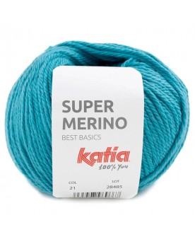 KATIA SUPER MERINO 21 AZUL AGUA