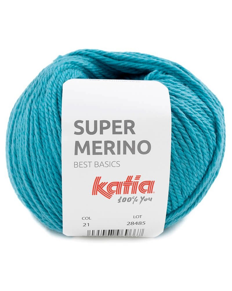 KATIA SUPER MERINO 21 AZUL AGUA