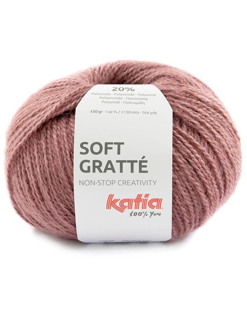 KATIA SOFT GRATTÉ 82 ROSA OSCURO