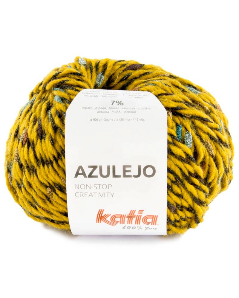 KATIA AZULEJO 405 - OCRE-AZUL VERDOSO-CAMEL