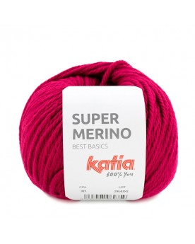 KATIA SUPER MERINO 30 ROJO FRAMBUESA