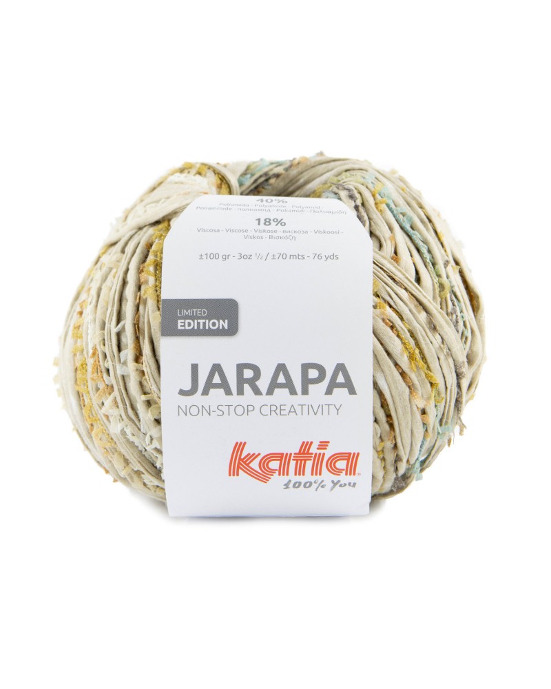 KATIA JARAPA 502 - BEIGE-MARRÓN-OCRE-AZUL AGUA