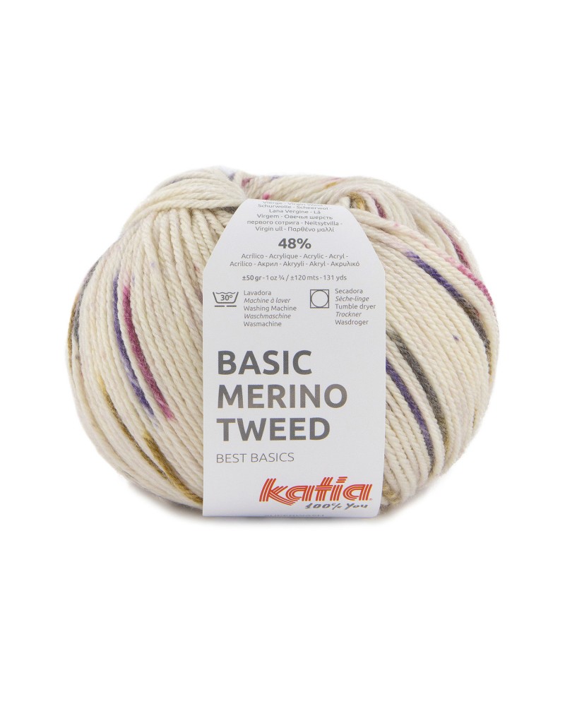 KATIA BASIC MERINO TWEED 405 - BEIGE-ROSA-CAMEL