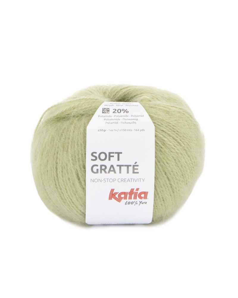 KATIA SOFT GRATTÉ 88 VERDE BLANQUECINO
