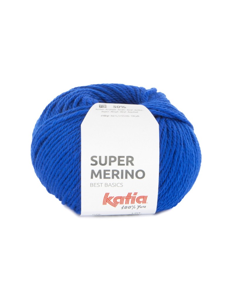 KATIA SUPER MERINO 45 AZUL ULTRAMAR KATIA SUPER MERINO 45 AZUL ULTRAMAR