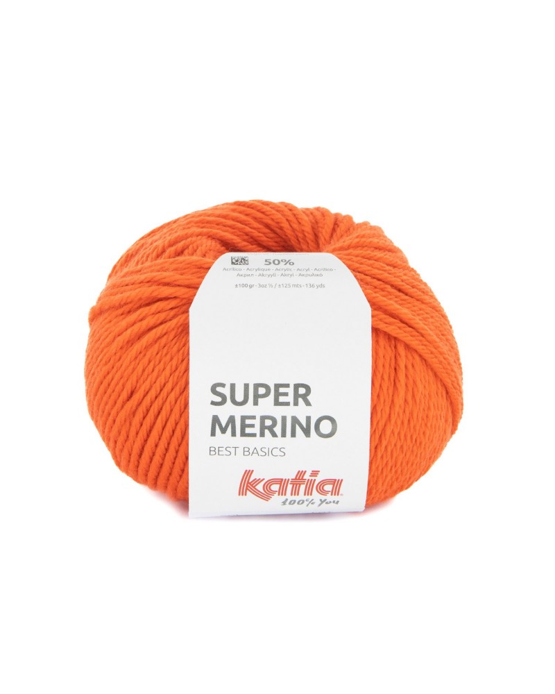 KATIA SUPER MERINO 46 NARANJA INTENSO KATIA SUPER MERINO 46 NARANJA INTENSO