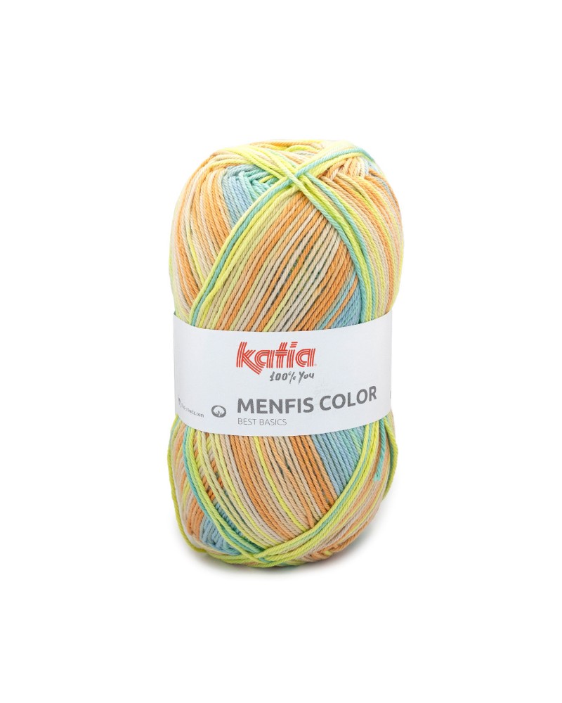 KATIA MENFIS COLOR 123 - NARANJA-BEIGE-AMARILLO PASTEL-VERDE