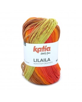 KATIA LILAILA 54 - ROJO FRAMBUESA-MARRÓN CLARO-NARANJA INTENSO-VERDE CLARO