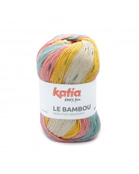 KATIA LE BAMBOU - 102 - TURQUESA PASTEL-AMARILLO -ROSA-BEIGE