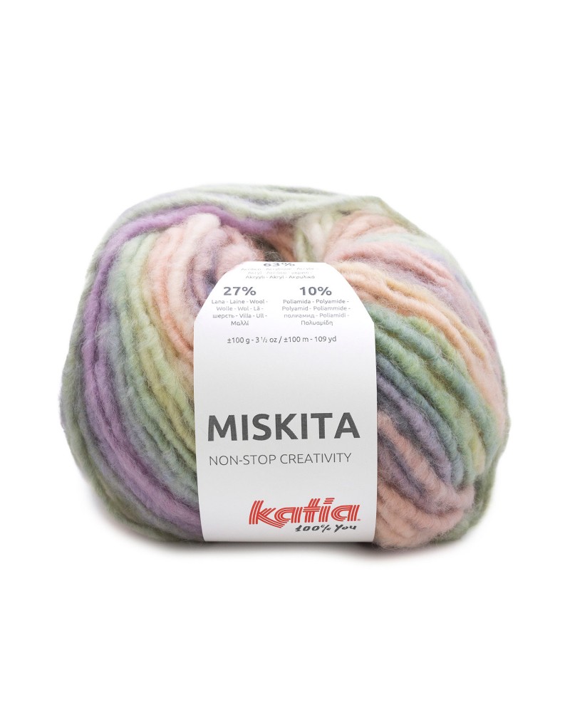 KATIA MISKITA 100 - ROSA CLARO-AMARILLO CLARO-VERDE CLARO-LILA CLARO