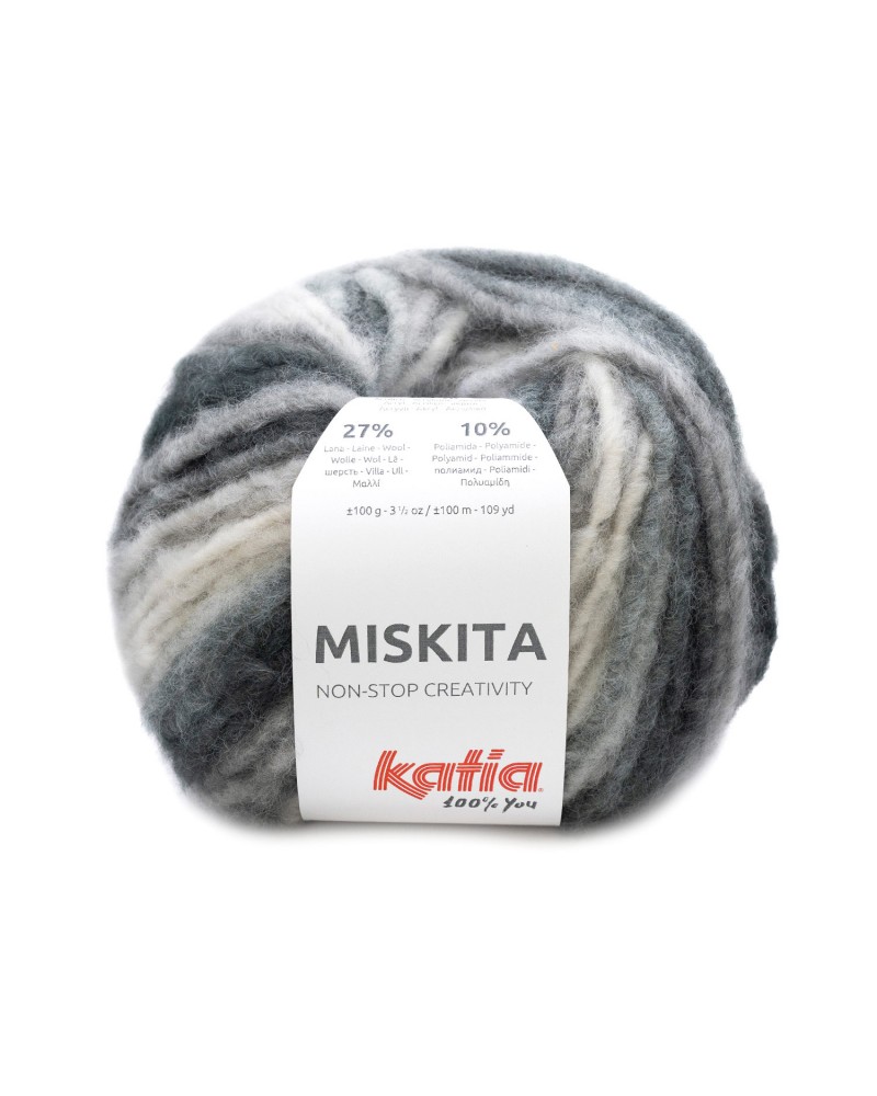 KATIA MISKITA 105 - BLANCO-GRIS CLARO-GRIS ANTRACITA-NEGRO