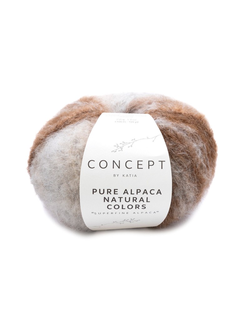 KATIA PURE ALPACA NATURAL COLORS 103 - BEIGE AGRISADO-CAMEL-MARRÓN-GRIS KATIA PURE ALPACA NATURAL COLORS 103 - BEIGE AGRISADO-CAMEL-MARRÓN-GRIS
