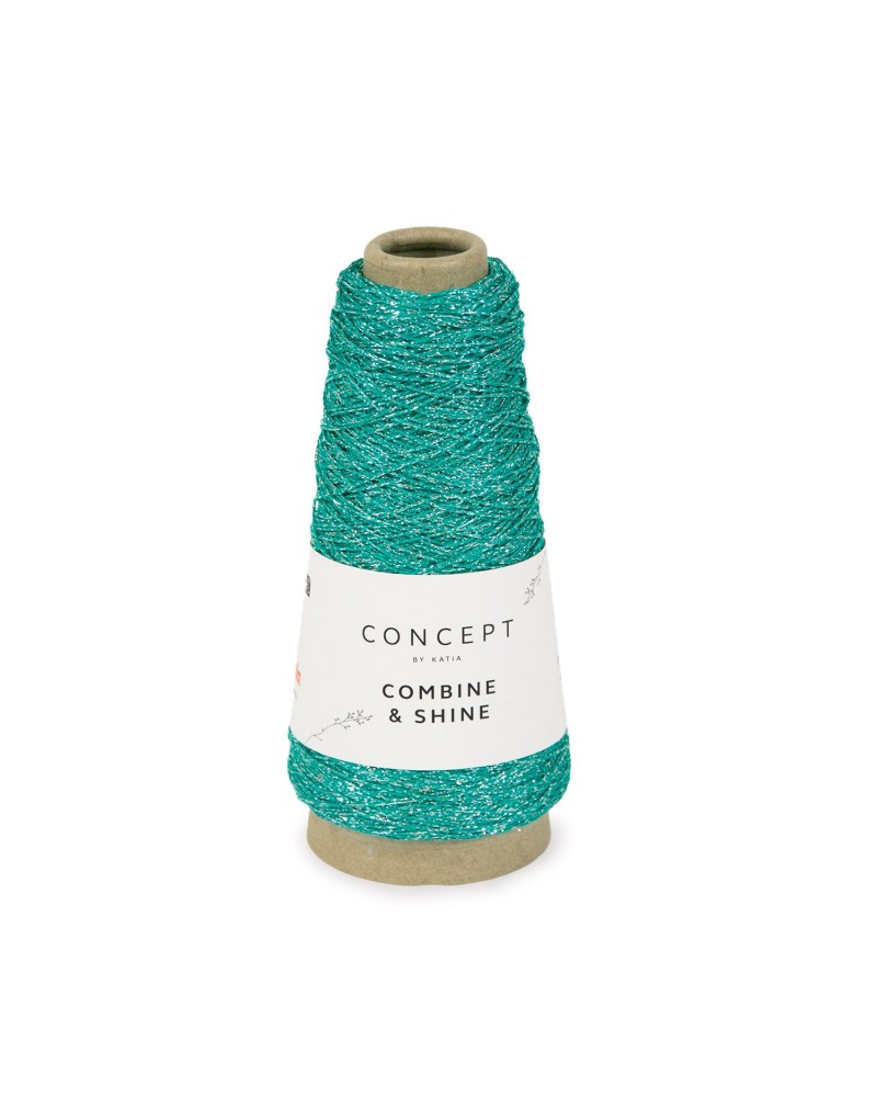 KATIA COMBINE & SHINE 50 - TURQUESA-PLATA