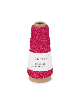KATIA COMBINE & SHINE 80 - FUCSIA-PLATA
