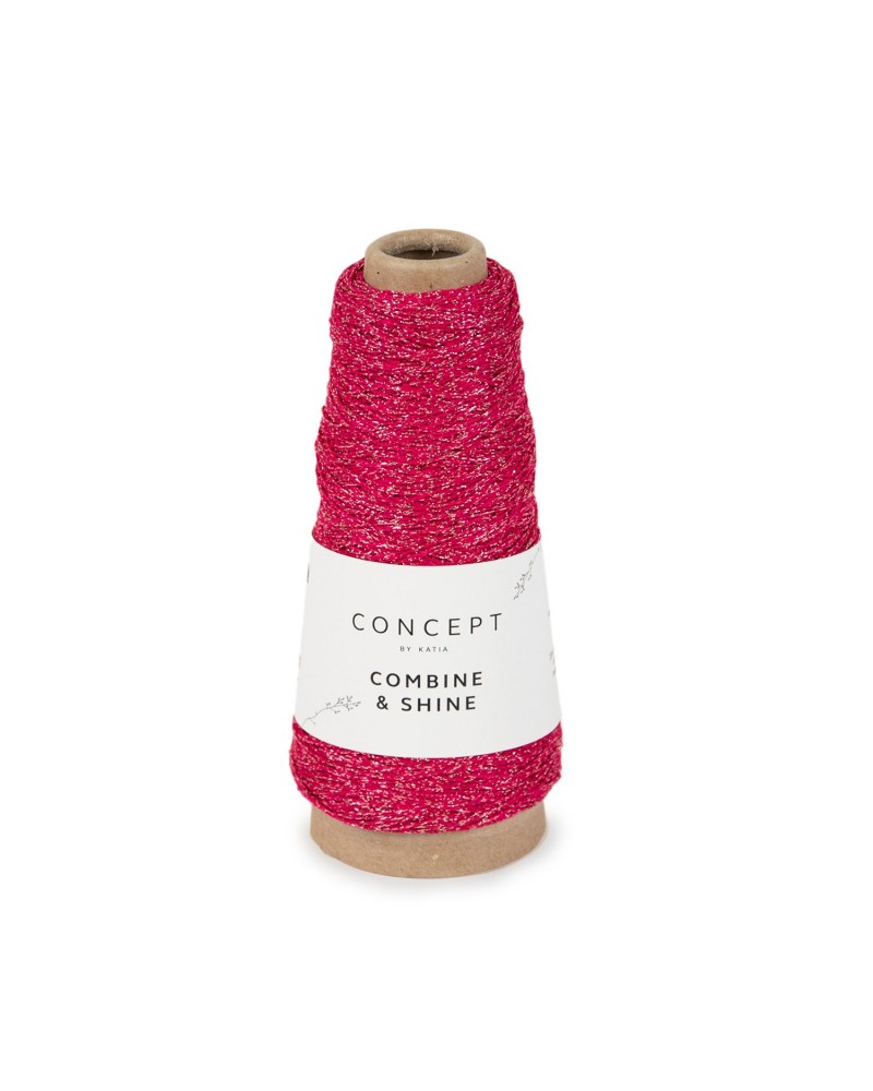 KATIA COMBINE & SHINE 80 - FUCSIA-PLATA