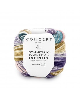 KATIA SYMMETRIC SOCKS & MORE - INFINITY-91 - MARRÓN-FUCSIA-MORADO