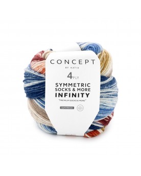 KATIA SYMMETRIC SOCKS & MORE - INFINITY-92 - AZUL-BEIGE-TEJA-GRANATE