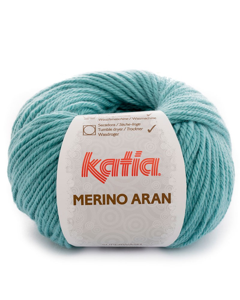 LANA KATIA  MERINO ARAN AZUL AGUA 86