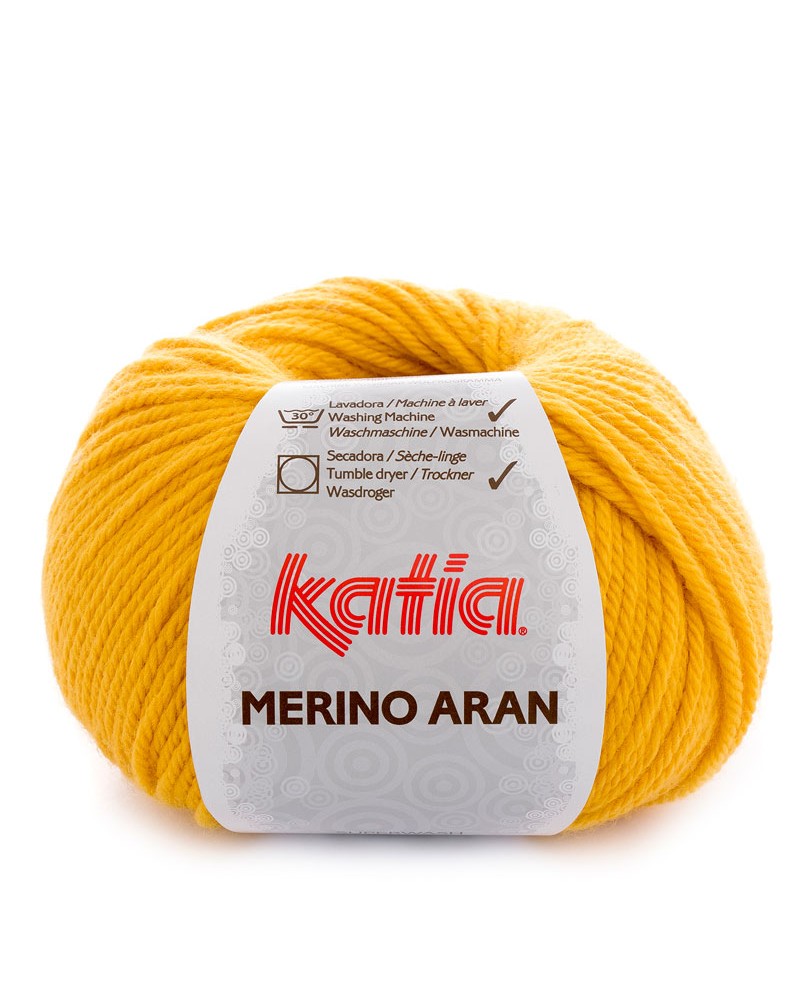 LANA KATIA  MERINO ARAN AMARILLO 80